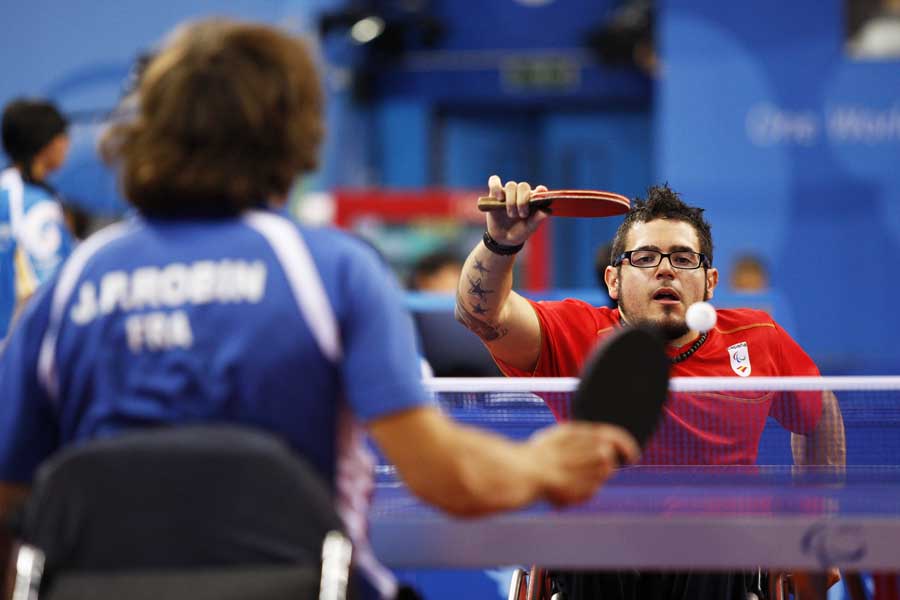 Paralimpiada de Pekin 2008. Tenis de mesa, Tomas Piñas el 10 de septiembre